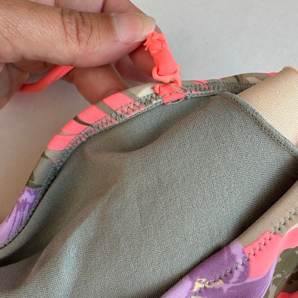 Women's American Eagle Tropical palm floral print Bikini Set Pink Floral Size S - Picture 4 of 16